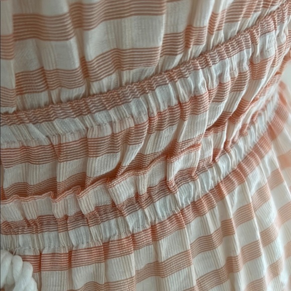 Moon River Peach Striped Midi Dress - Picture 5 of 11